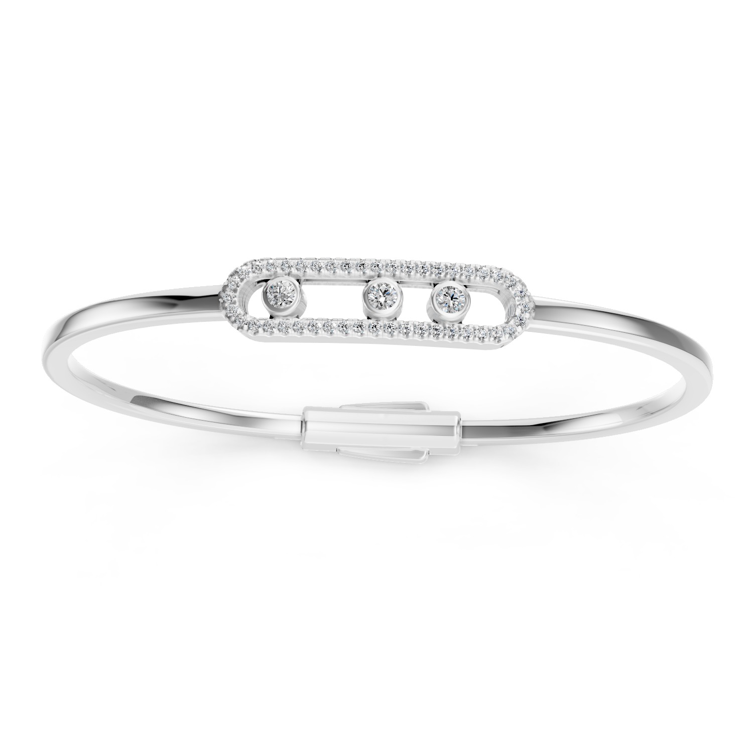 Messika Thin Bracelet 3D print model_2