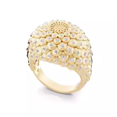 Flower Overlapping Ring 