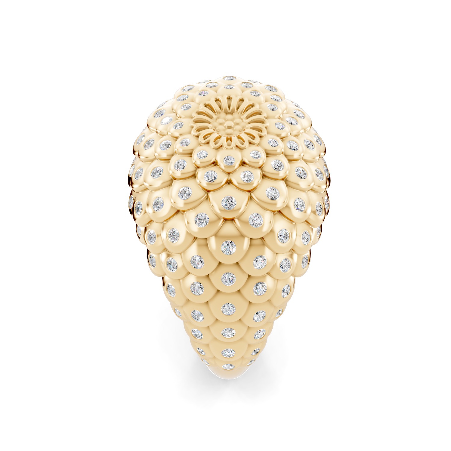 Flower Overlapping Ring  3D print model_2