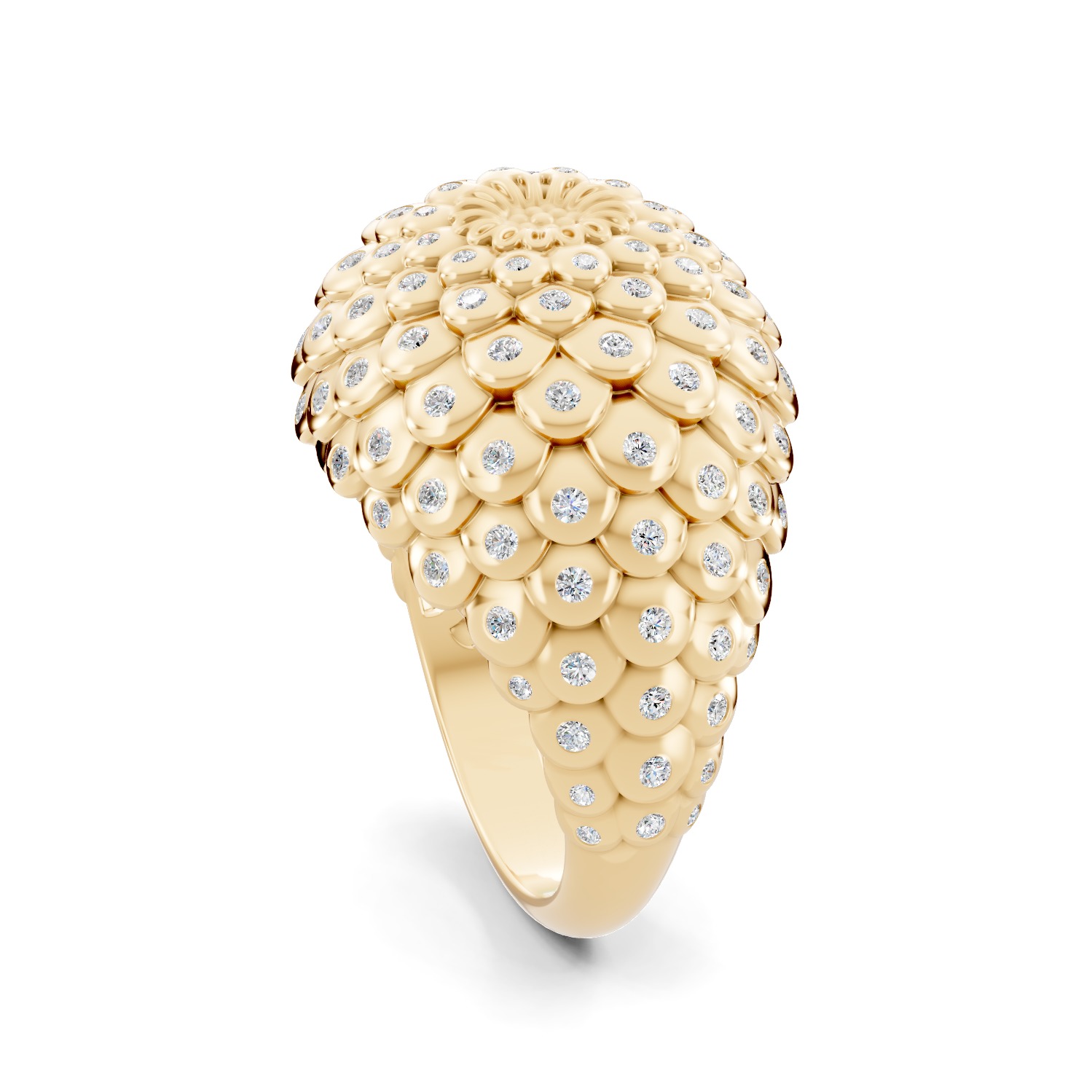 Flower Overlapping Ring  3D print model_1