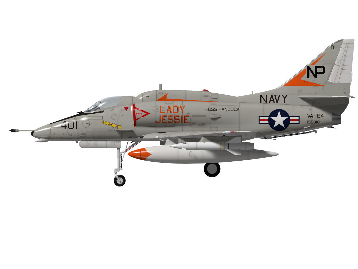 Douglas A-4F Skyhawk 3D model_10