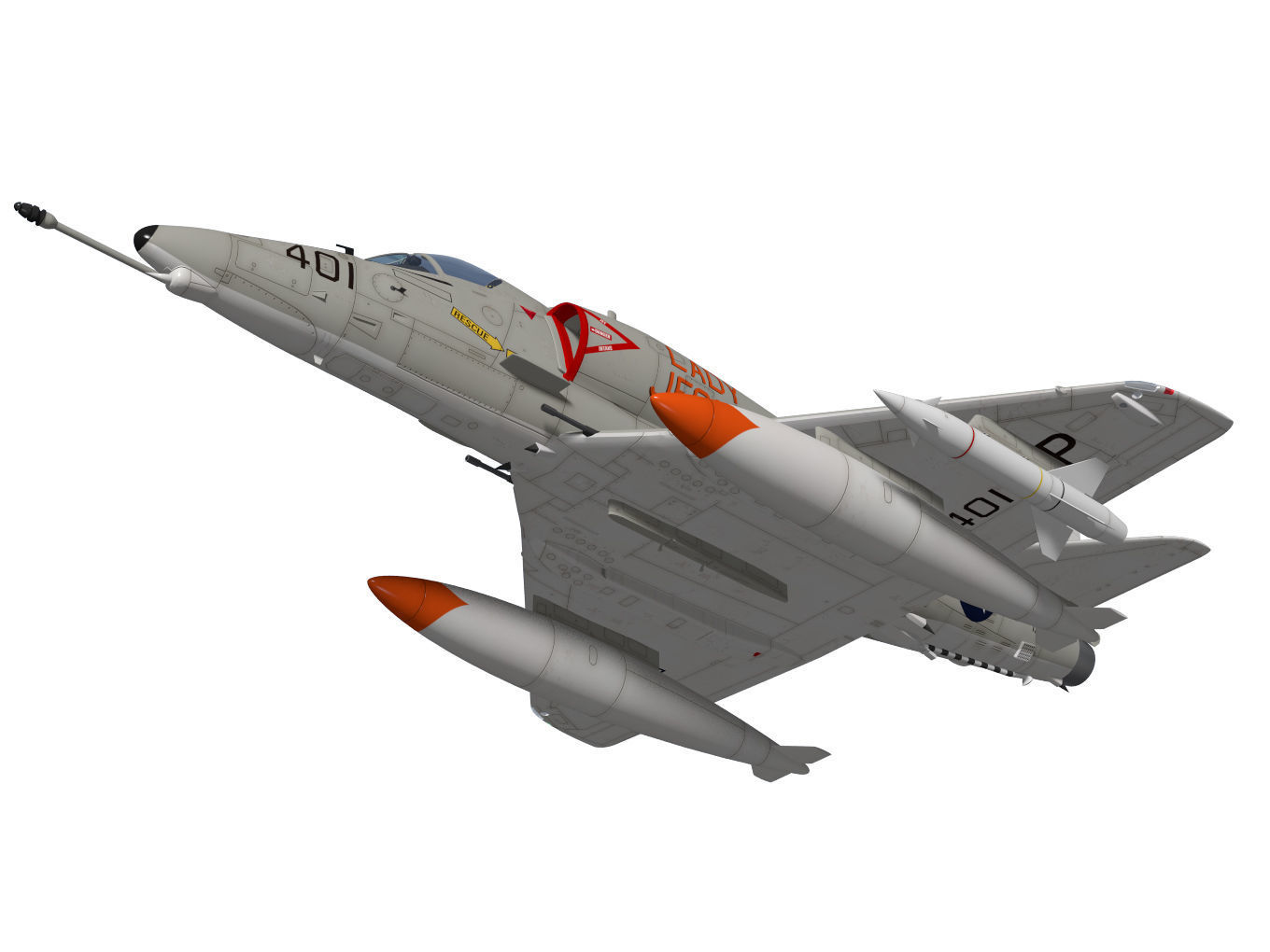 Douglas A-4F Skyhawk 3D model_3