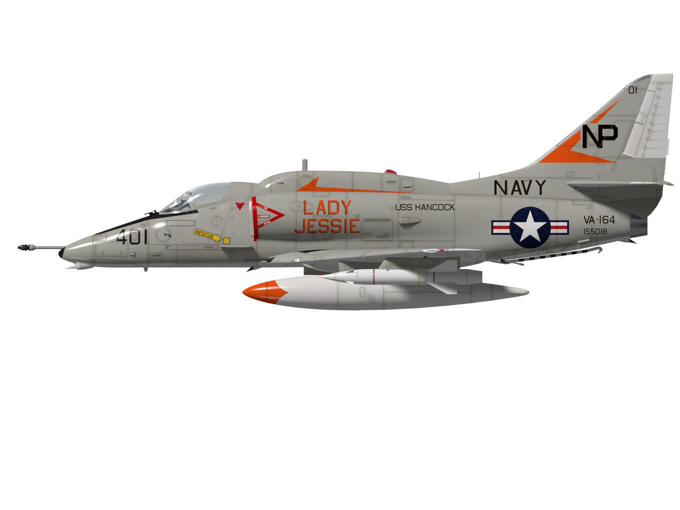 Douglas A-4F Skyhawk 3D model_9