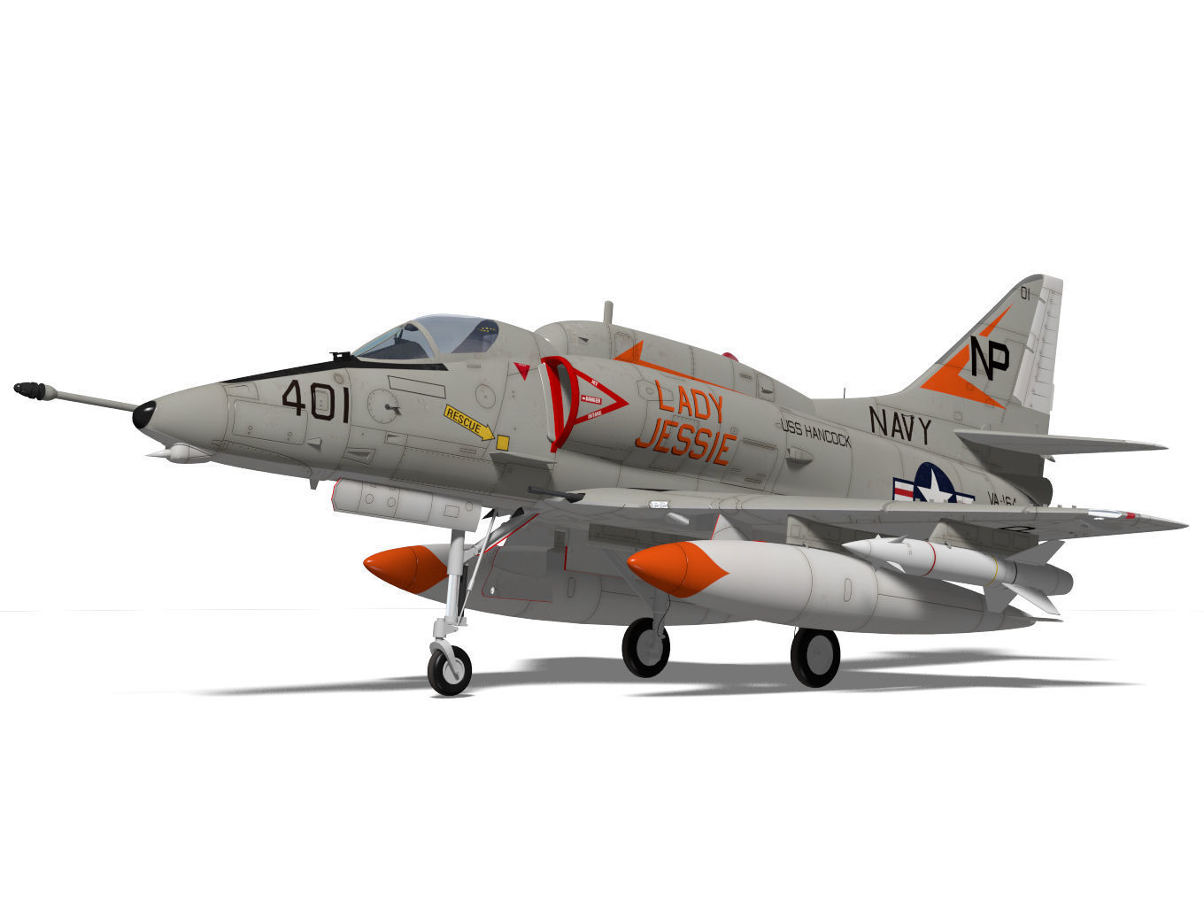 Douglas A-4F Skyhawk 3D model_6