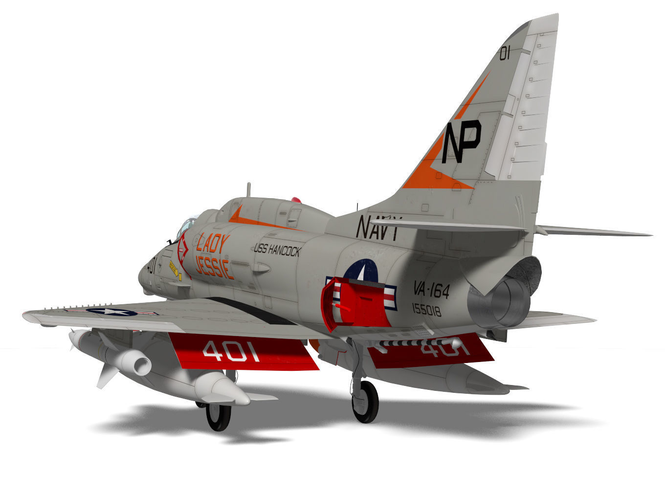 Douglas A-4F Skyhawk 3D model_7