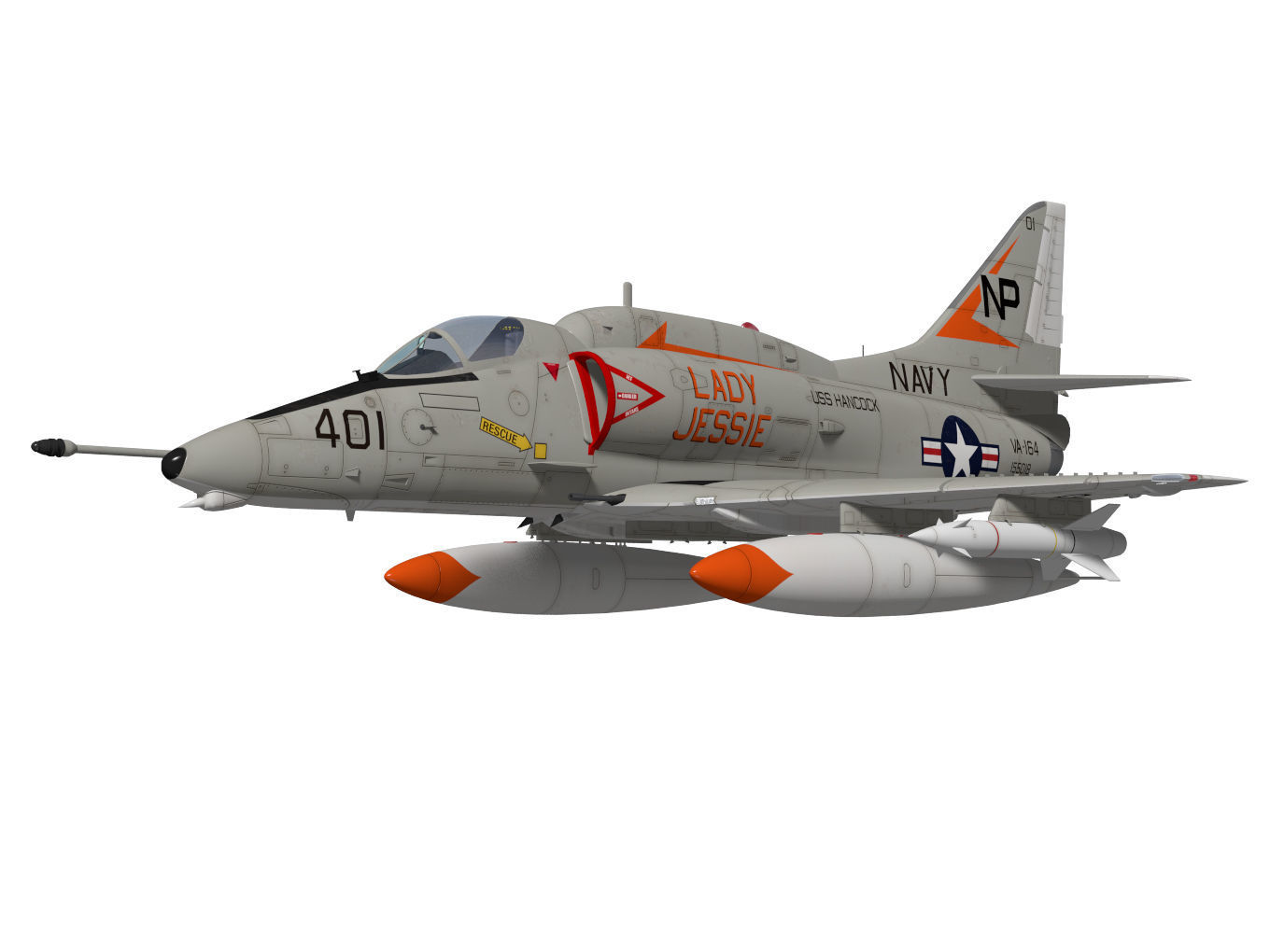 Douglas A-4F Skyhawk 3D model_2