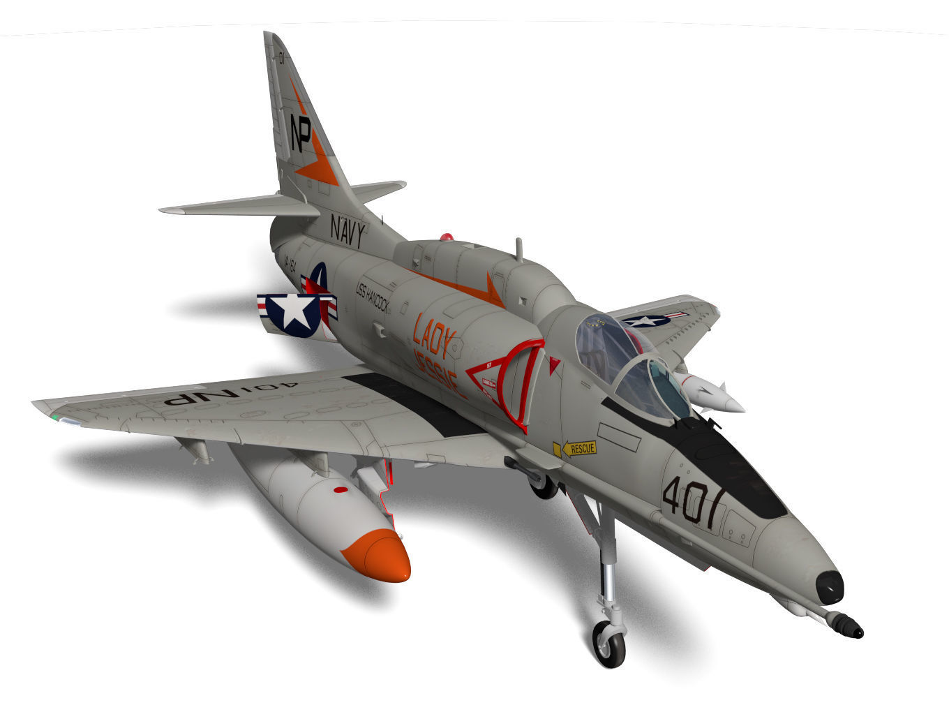 Douglas A-4F Skyhawk 3D model_8