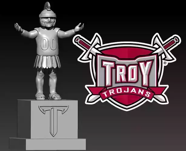 NCAA - TROY TROJANS FOOTBALL MASCOT STATUE - 3D MODEL PRINT 3D print model