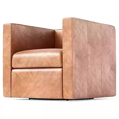 Cooper Leather Swivel Armchair