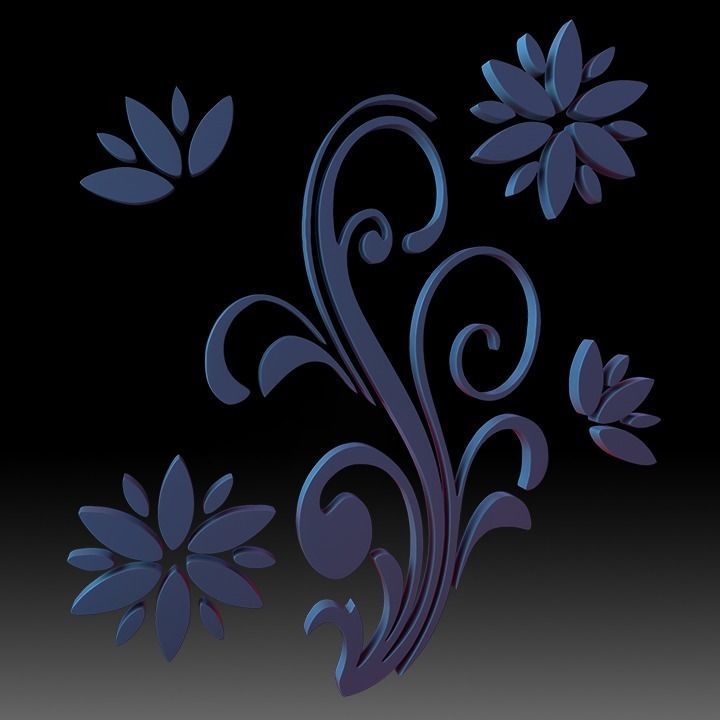 Ornaments Motif Base Mesh Vol 2 3D model_40