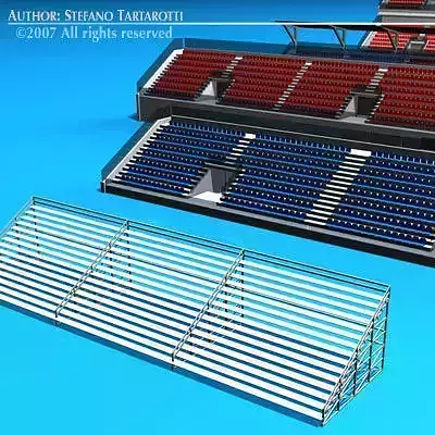Stadium seating areas collection2 3D model