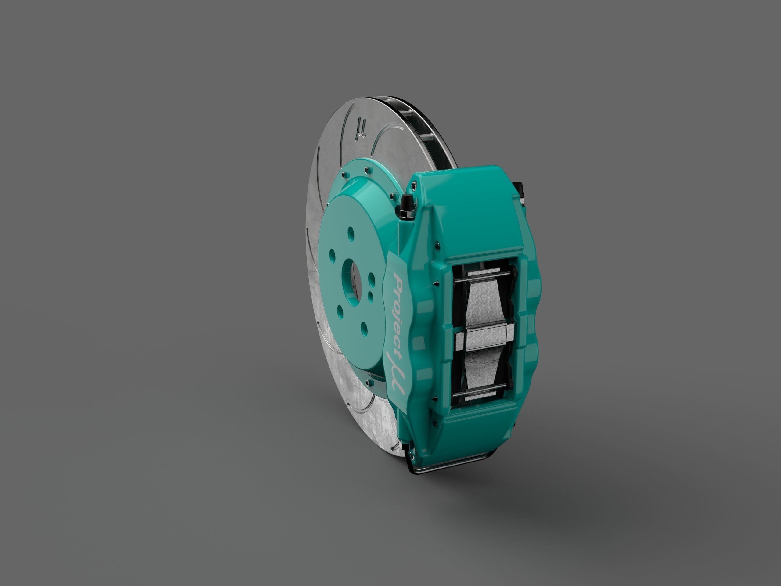 Projectmu brake kit lowpoly Low-poly 3D model_3