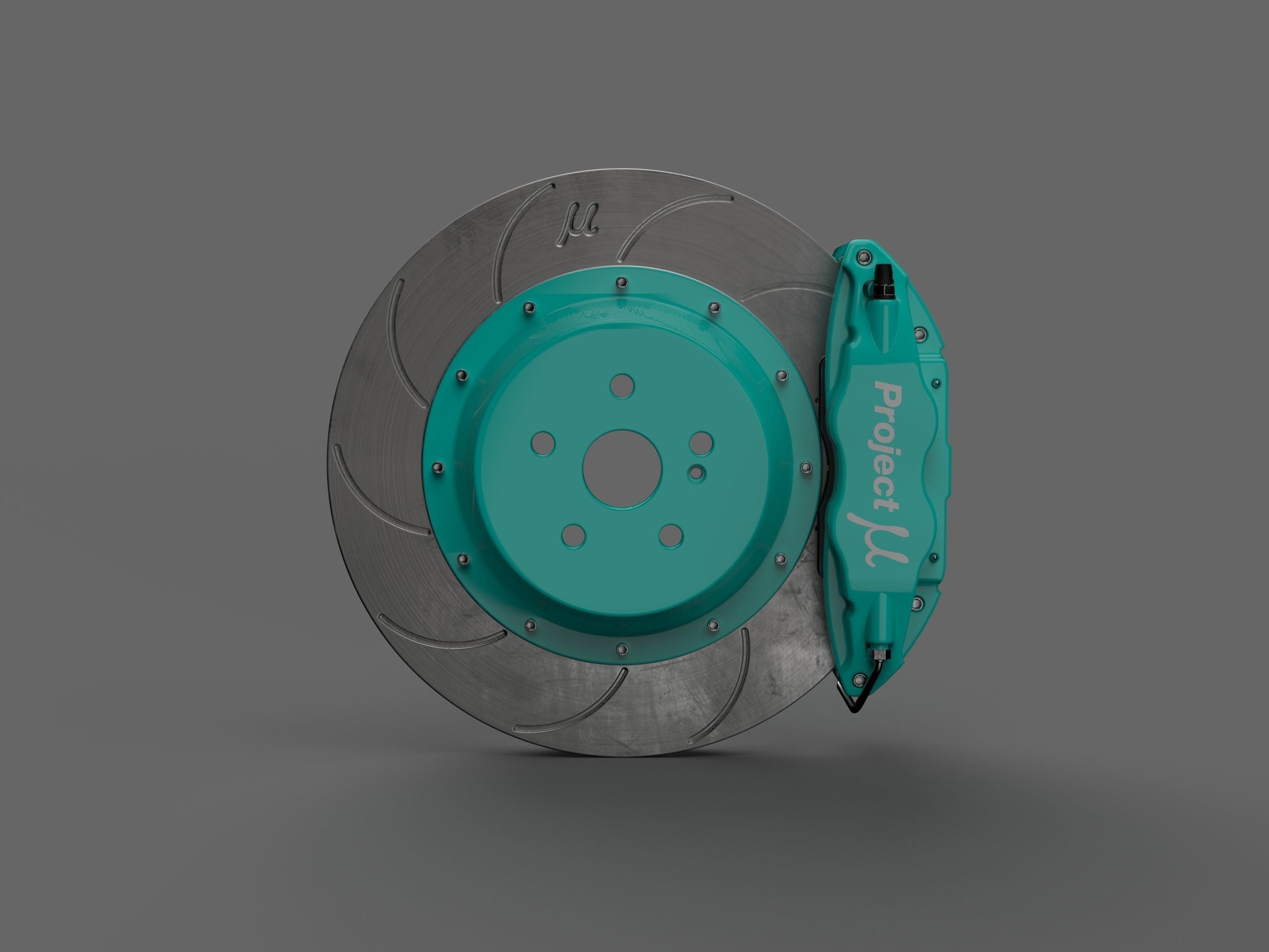 Projectmu brake kit lowpoly Low-poly 3D model_2
