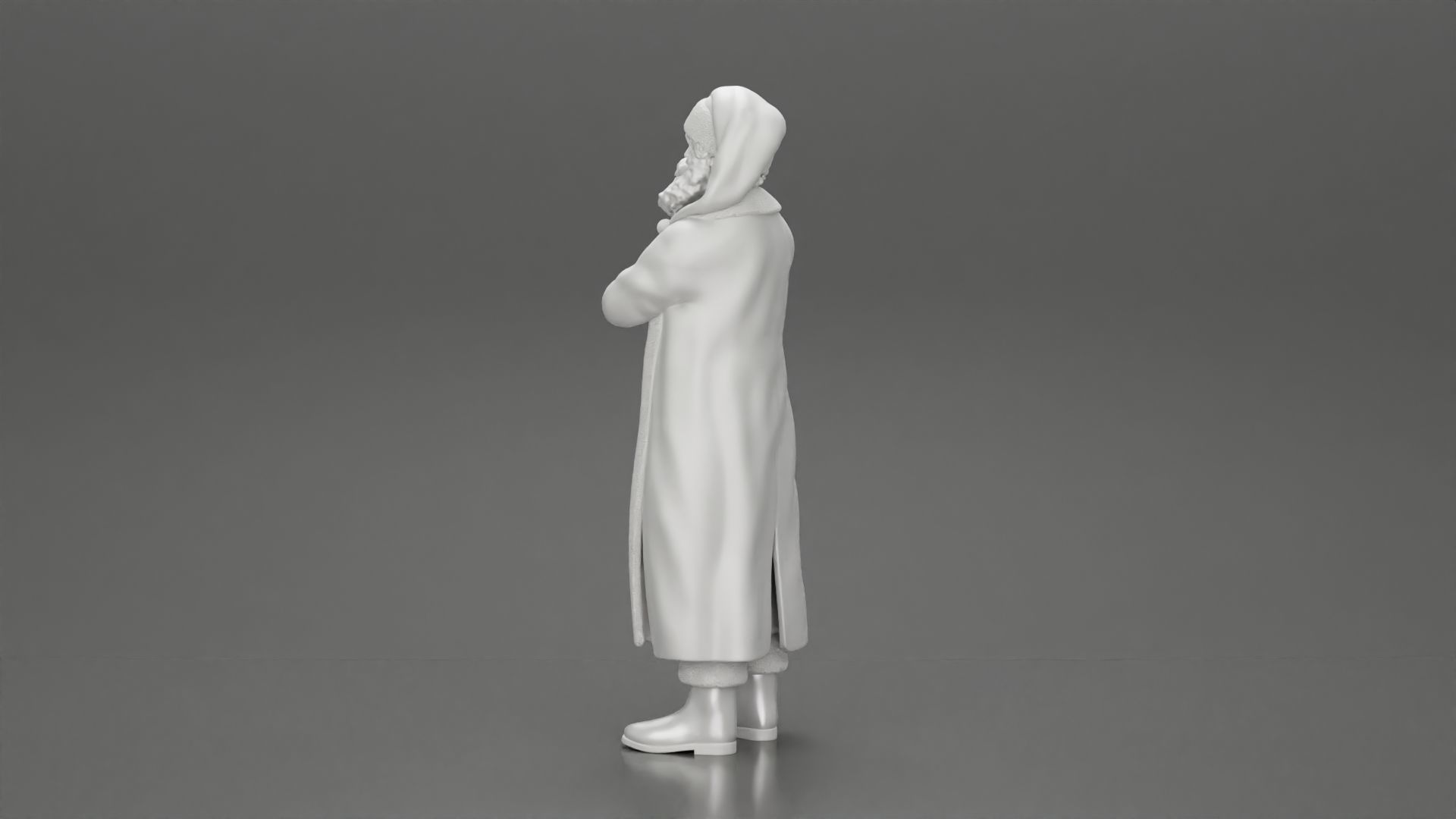 Santa Claus stands with his arms crossed 3D print model_10