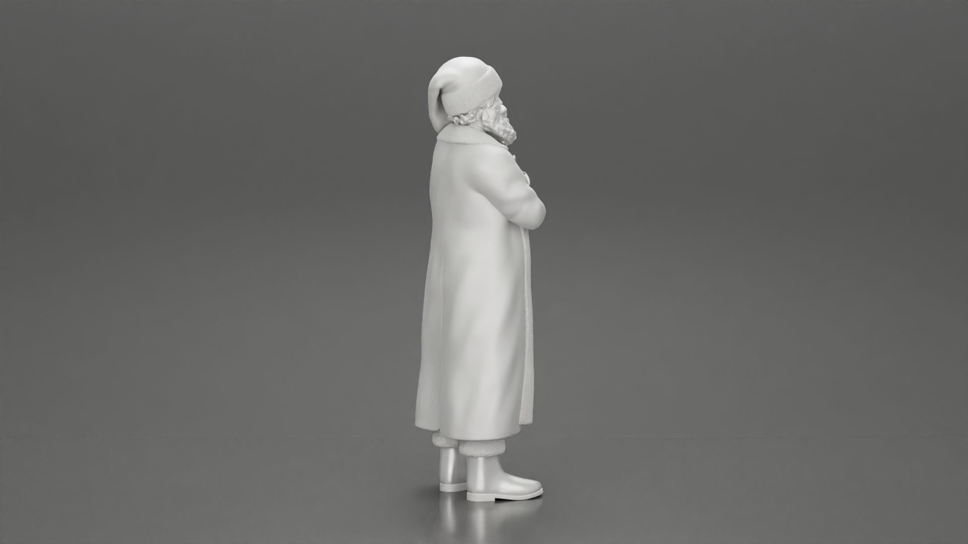 Santa Claus stands with his arms crossed 3D print model_8