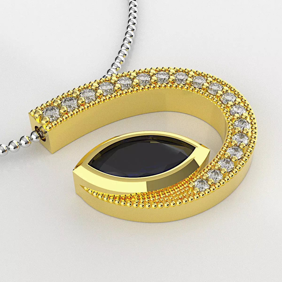 Marquis pendant 3D model