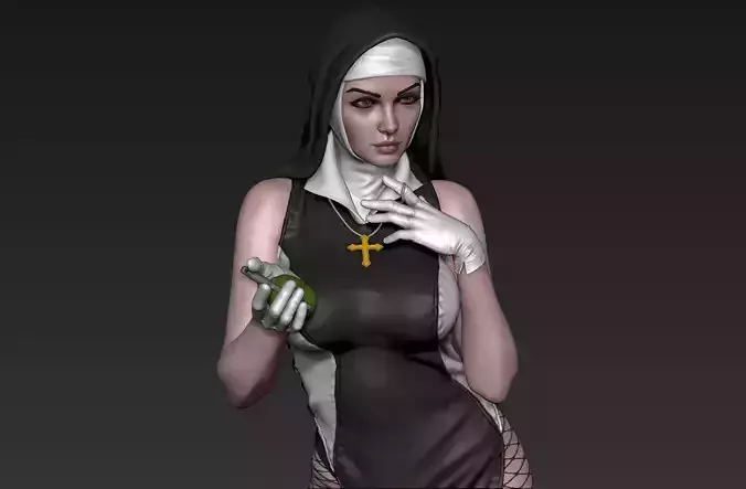 Nun Zbrush 3D model