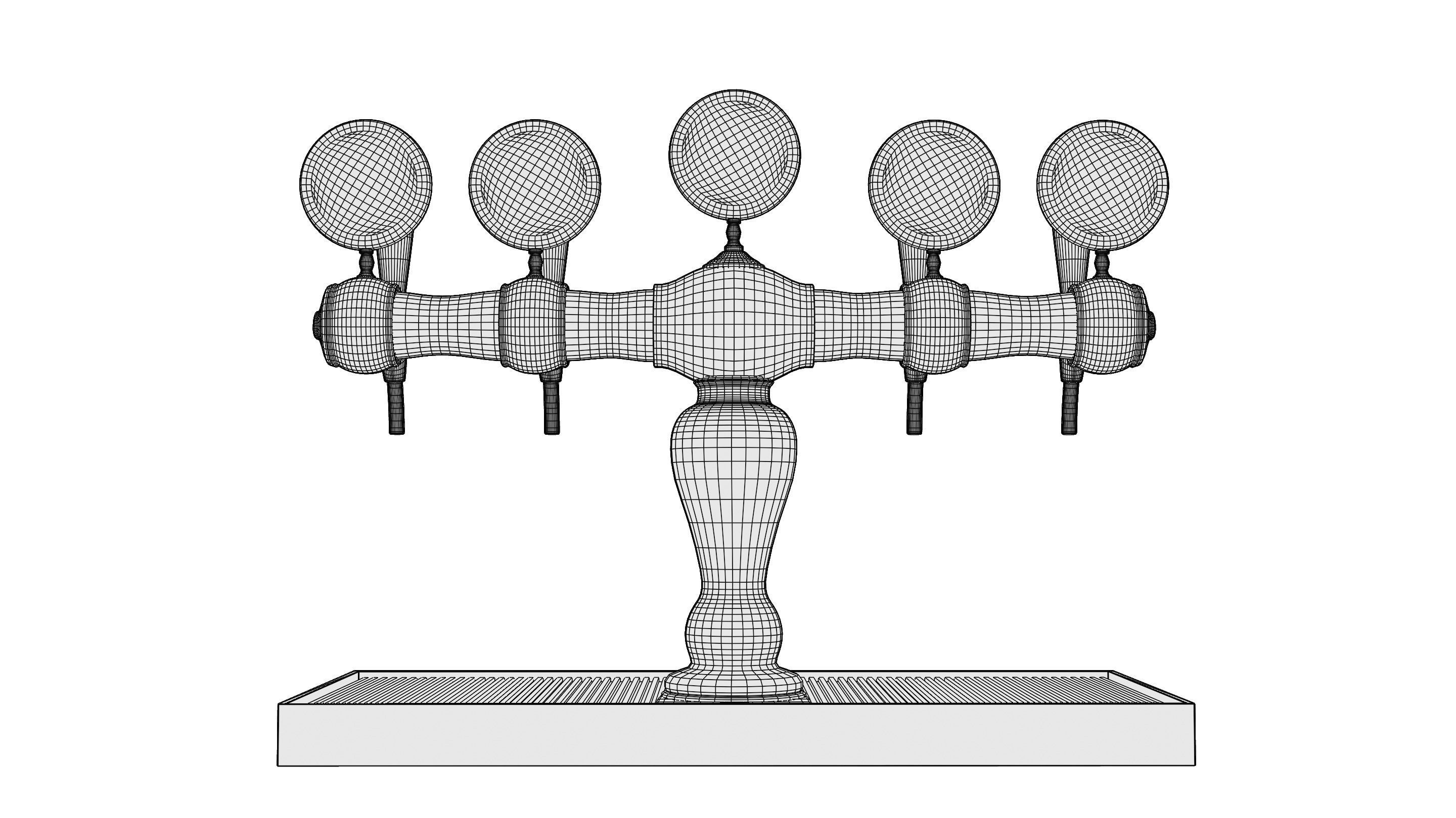 Bar Beer tap Low-poly 3D model_47