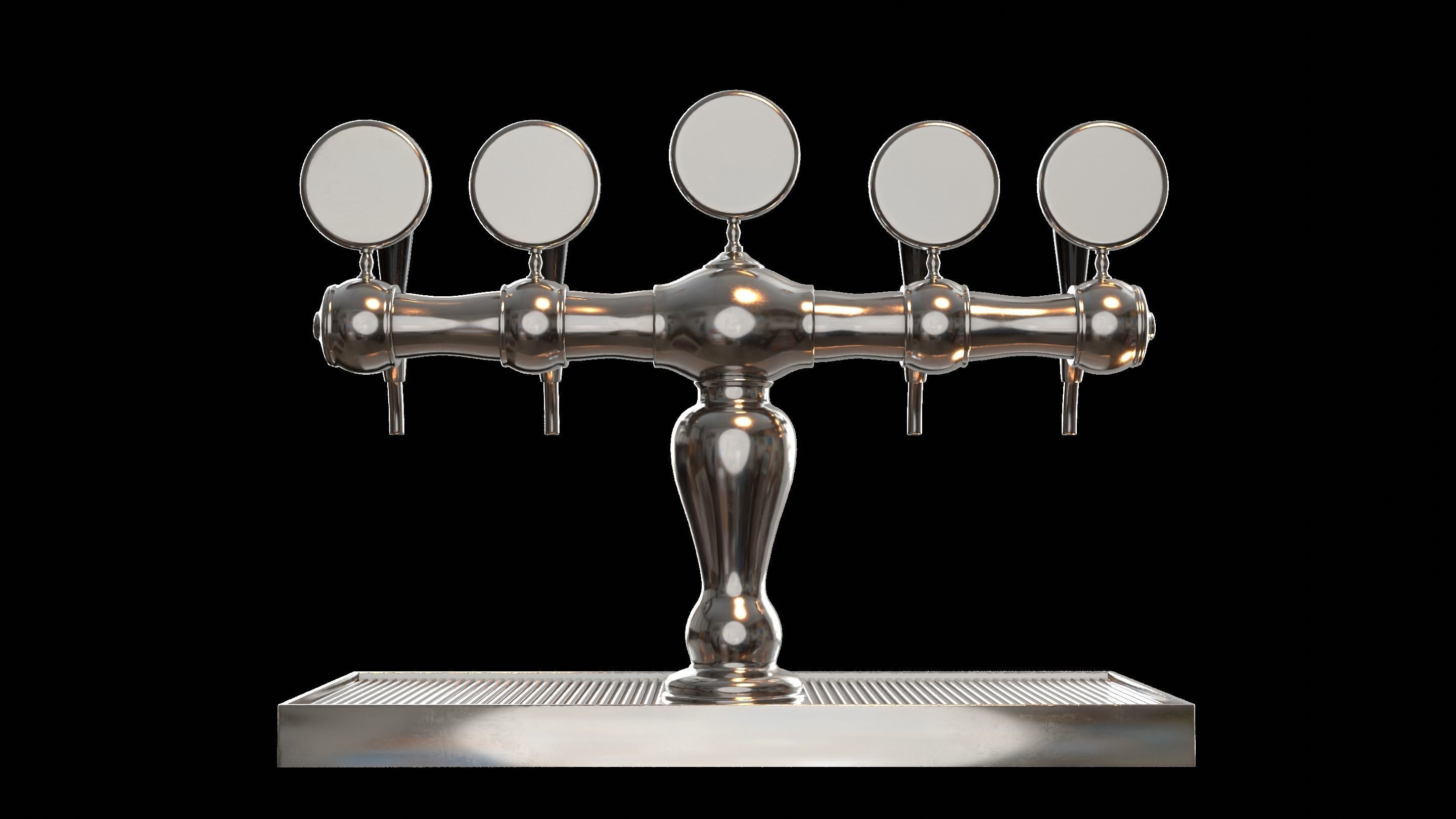 Bar Beer tap Low-poly 3D model_28