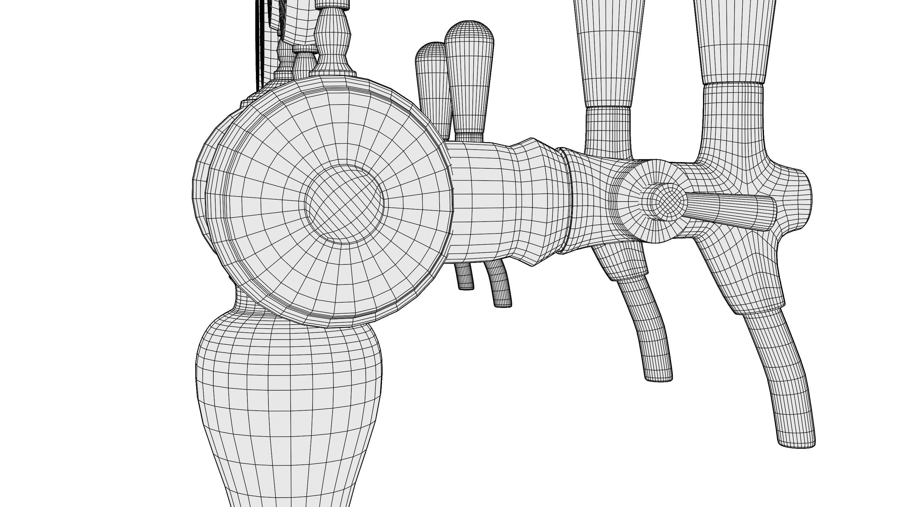 Bar Beer tap Low-poly 3D model_50