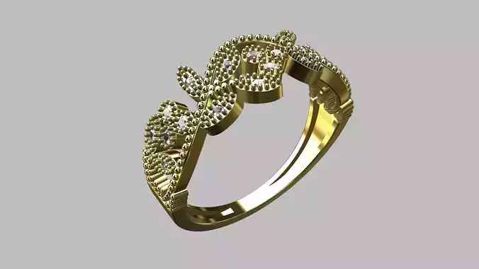 Leaves and Flowers Ring