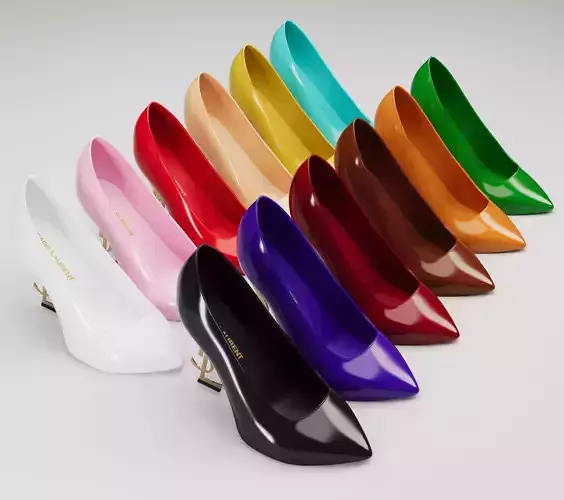 Saint Laurent paris opyum leather high heels collection