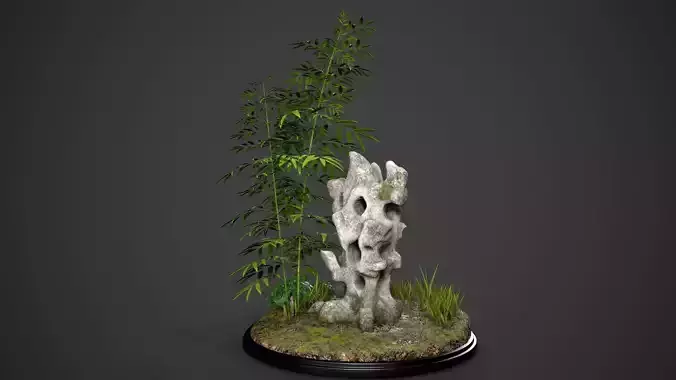 Bamboo Hat Low-poly 3D model