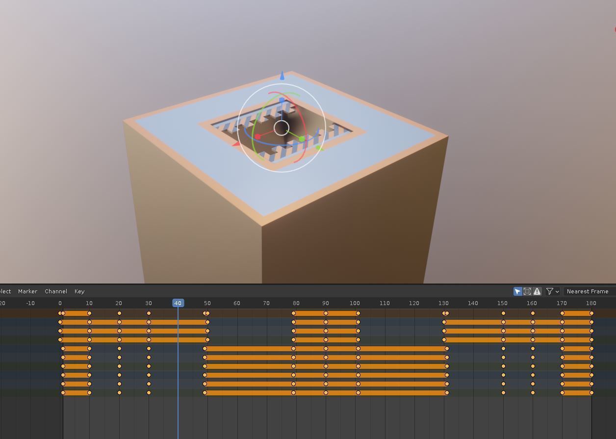 Animated Floor Elevator Low-poly 3D model_4