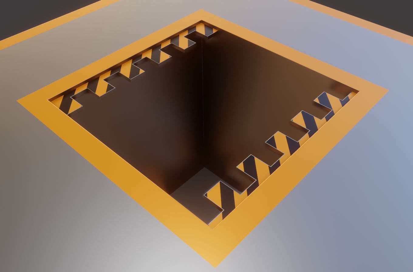 Animated Floor Elevator Low-poly 3D model_13