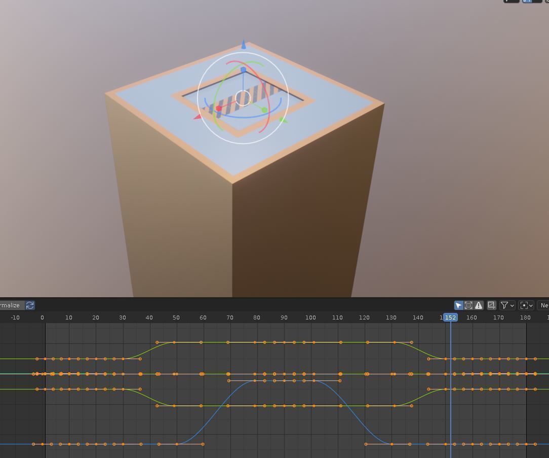 Animated Floor Elevator Low-poly 3D model_11