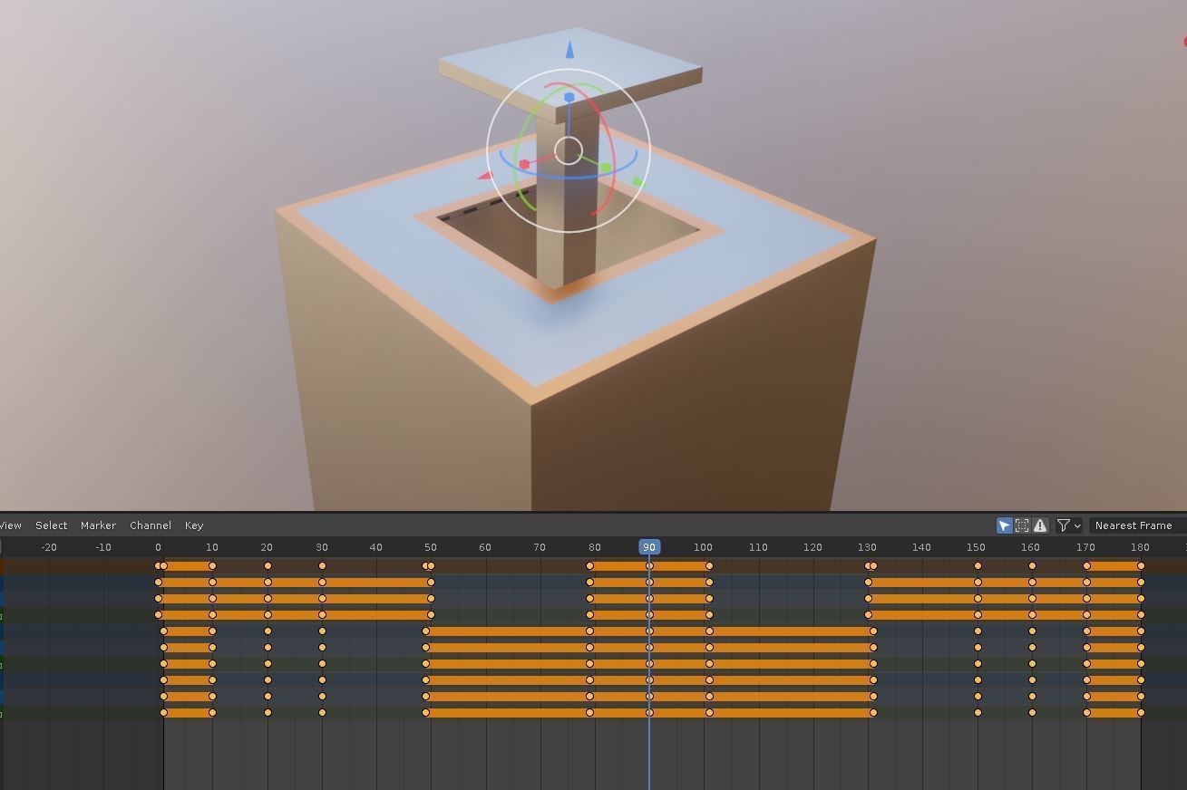 Animated Floor Elevator Low-poly 3D model_5