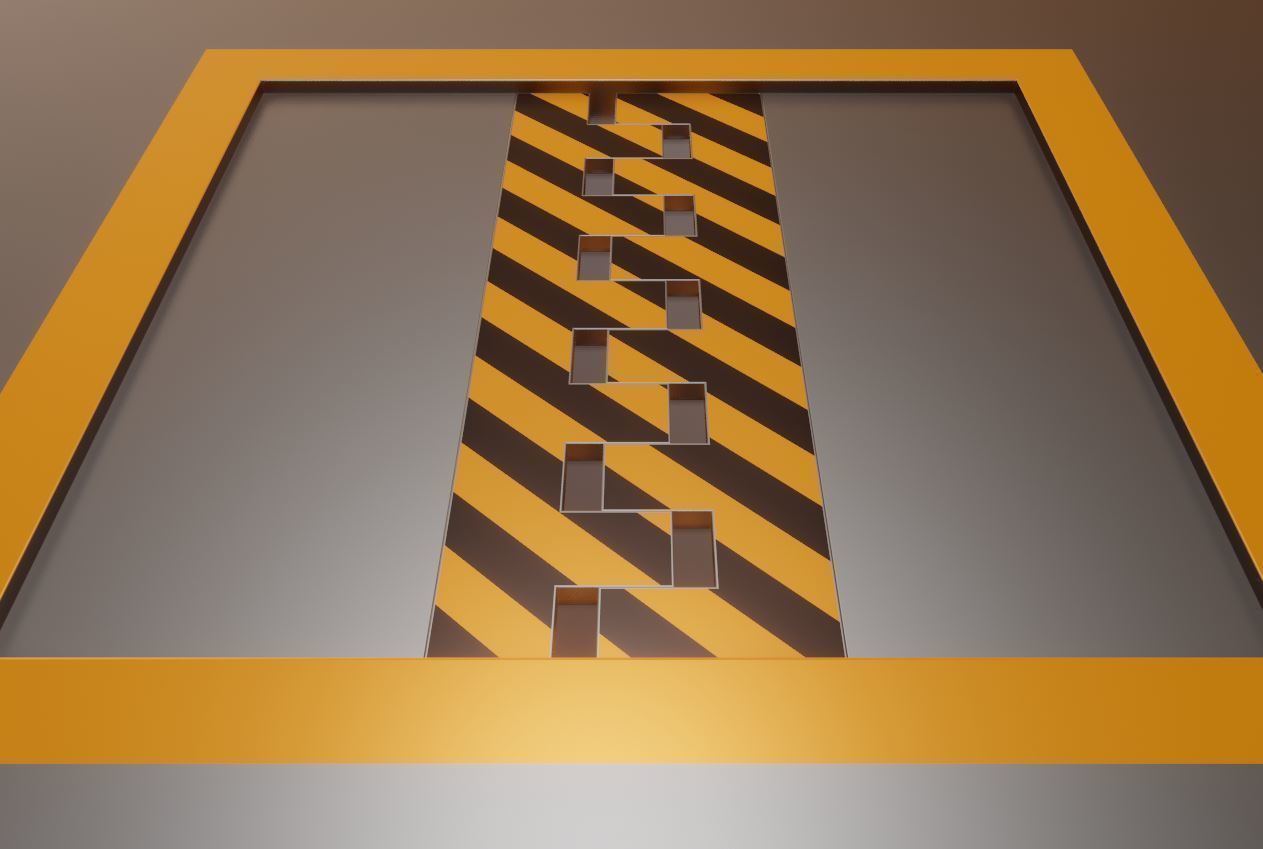 Animated Floor Elevator Low-poly 3D model_17