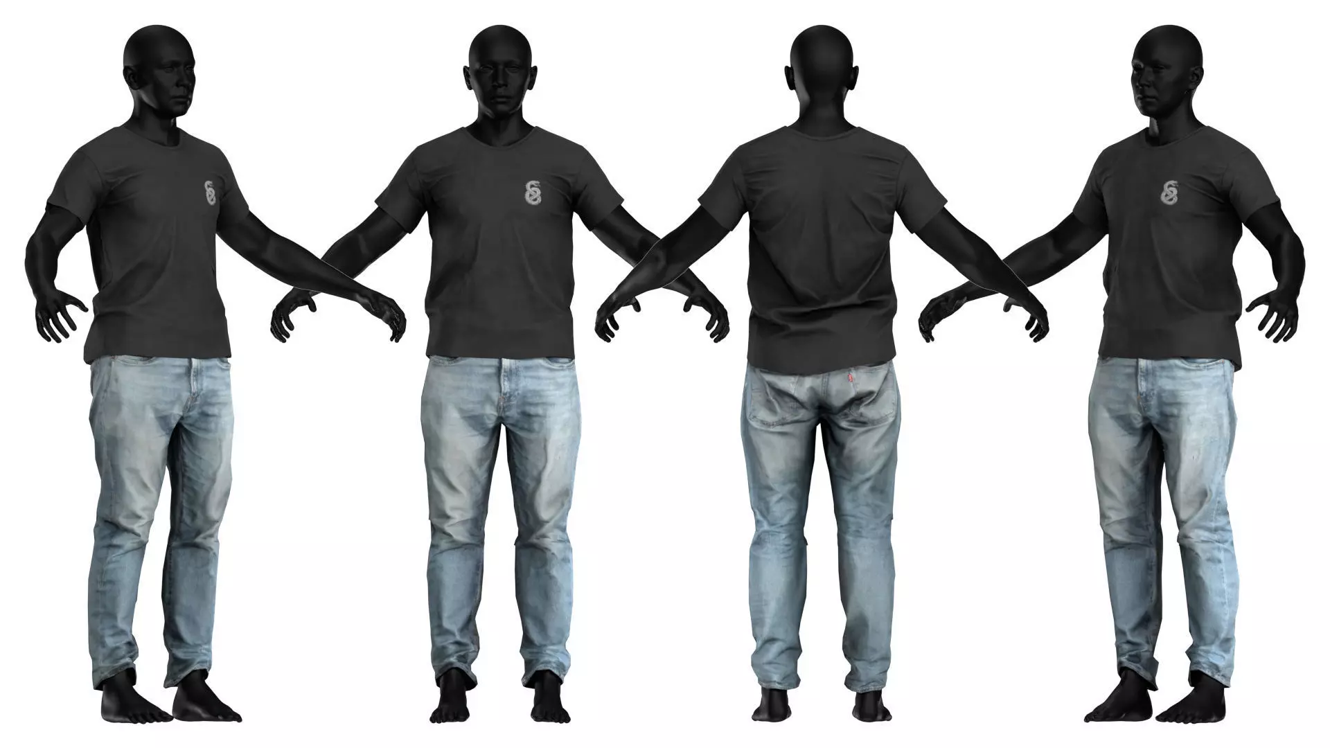 CIVILIAN CLOTHES V1 Low-poly 3D model