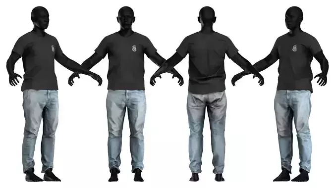 CIVILIAN CLOTHES V1 Low-poly 3D model