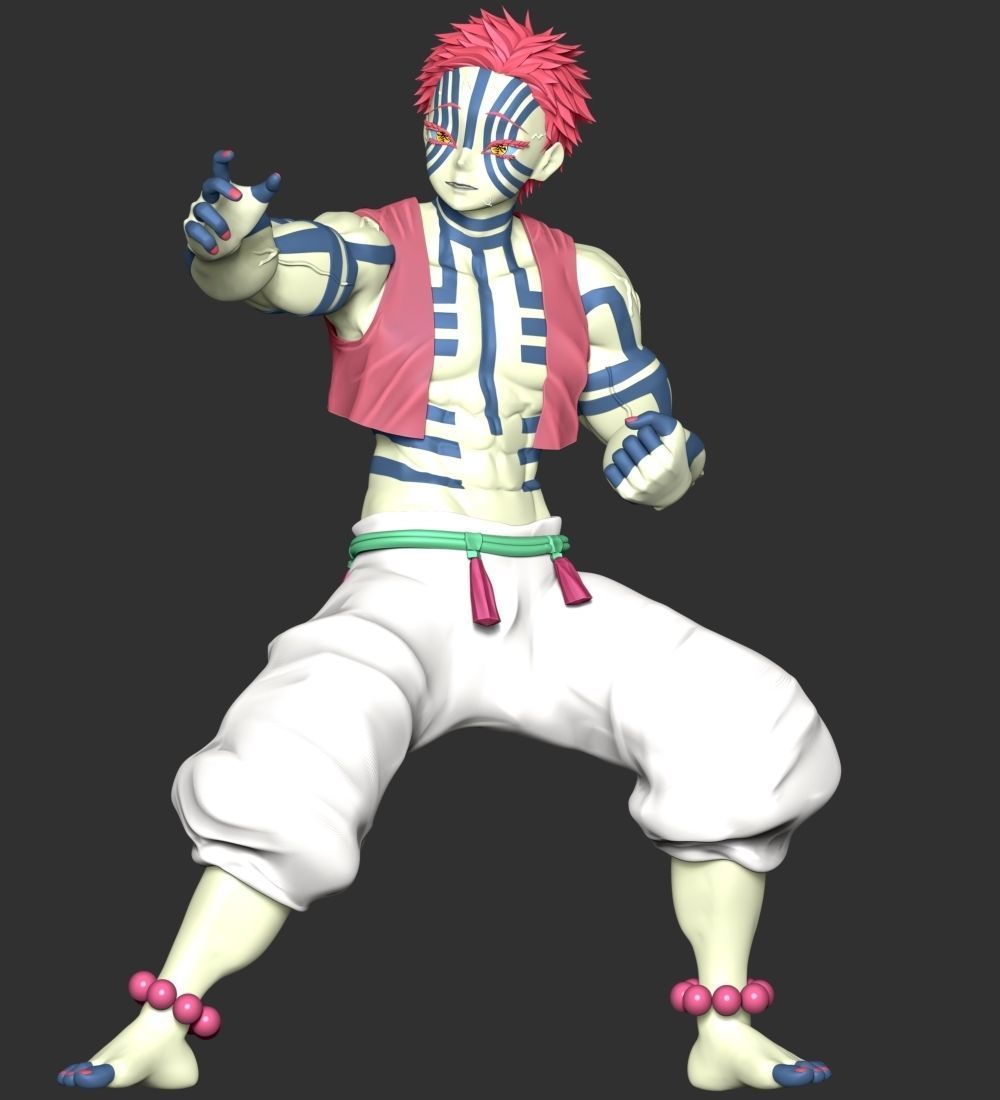 Demon Slayer - Akaza Kimetsu no Yaiba 3D model 3D printable | CGTrader
