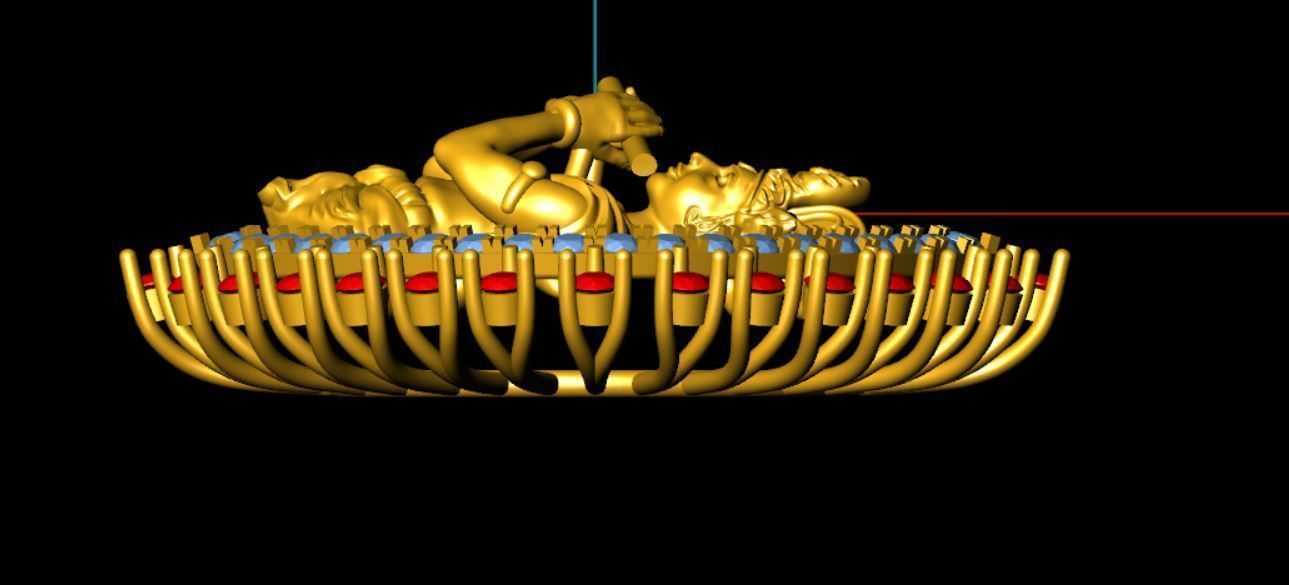 krishna pendent 3D print model_5