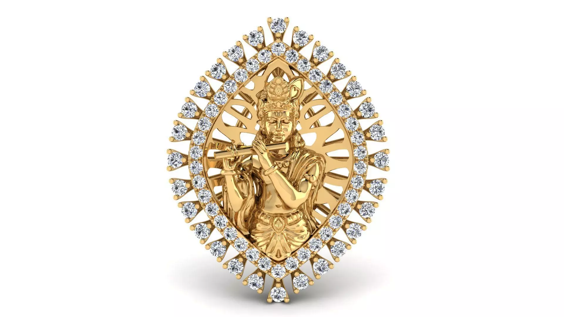 krishna pendent 3D print model_0