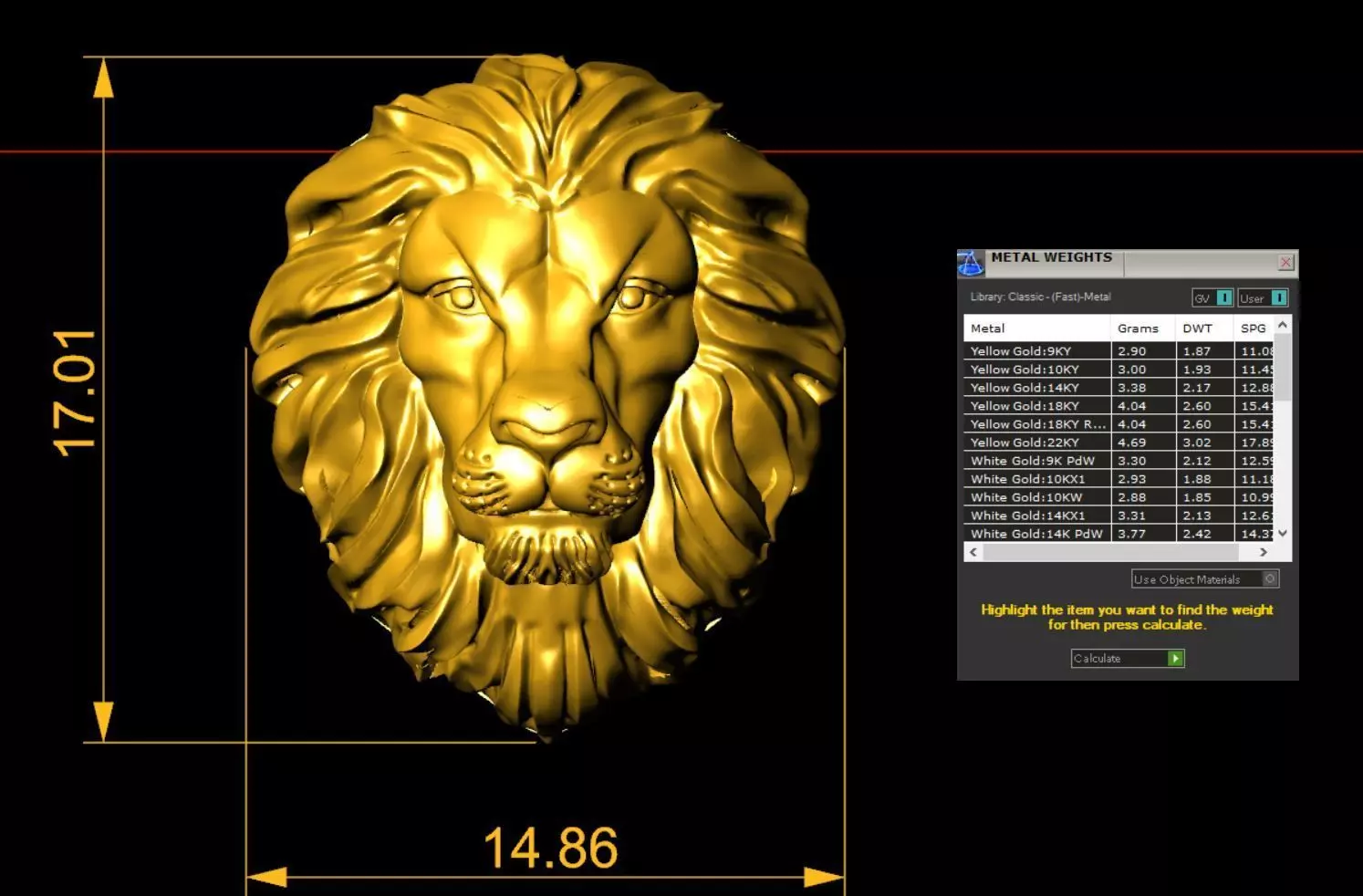 lion of king pendant 3d file 3D print model_0