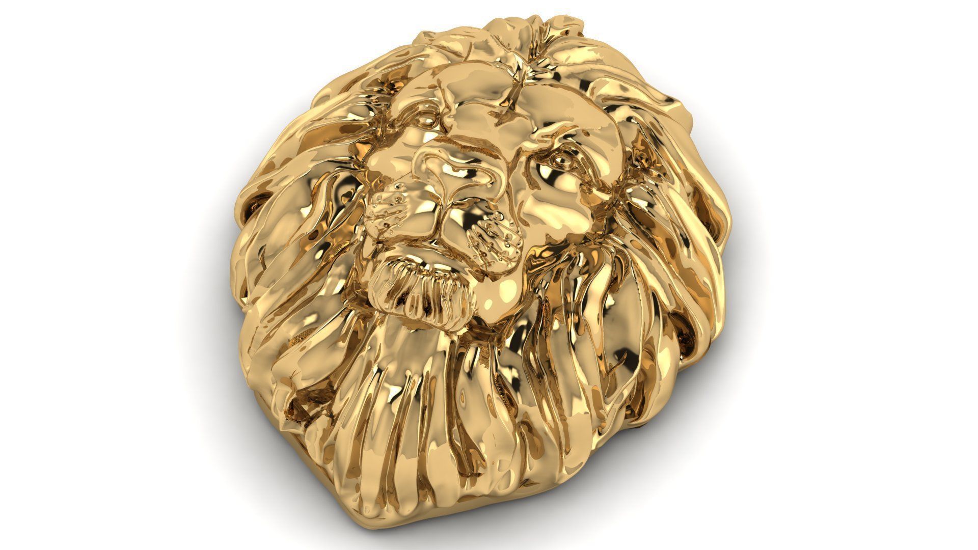 lion of king pendant 3d file 3D print model_4
