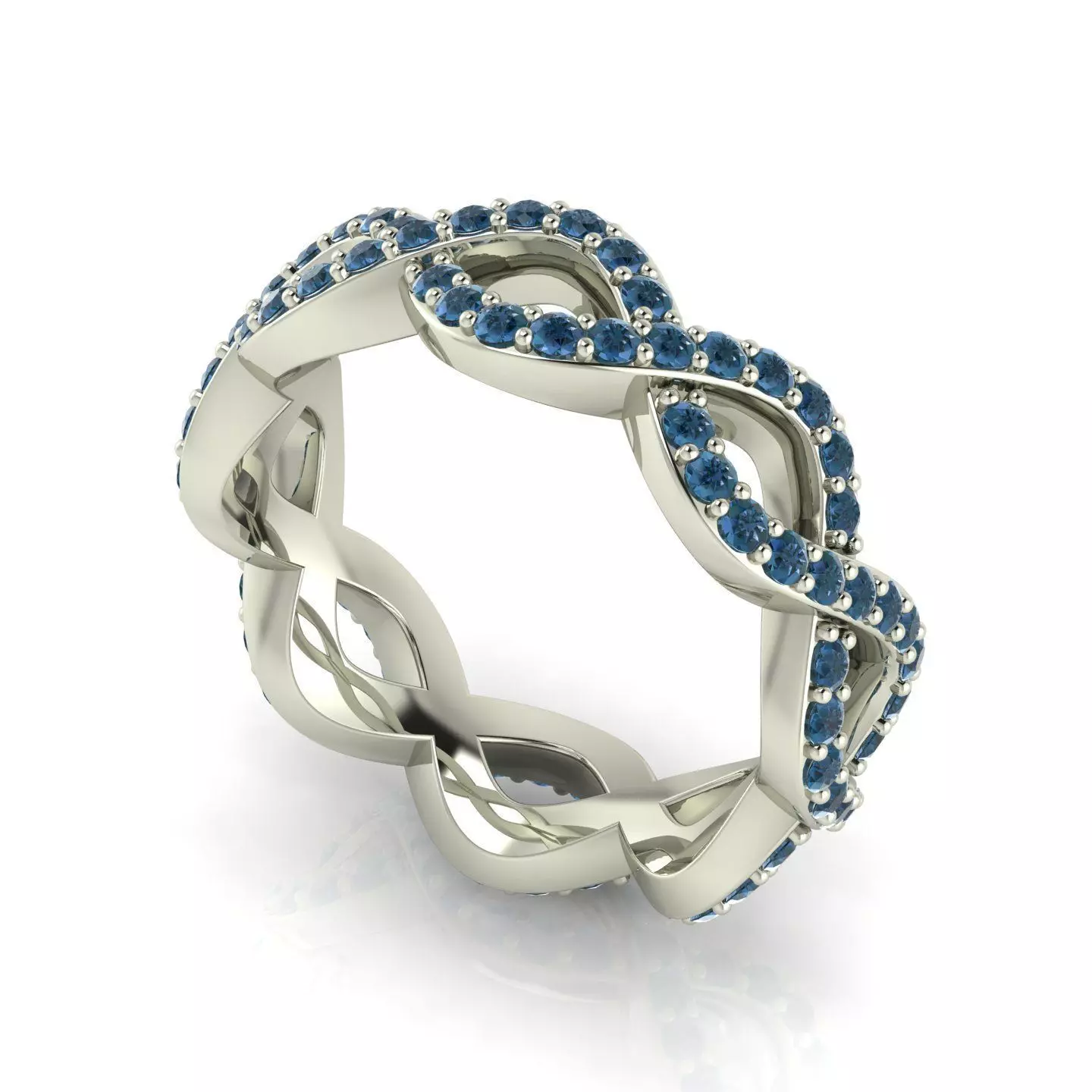 Weave Eternity Ring 3D print model_0