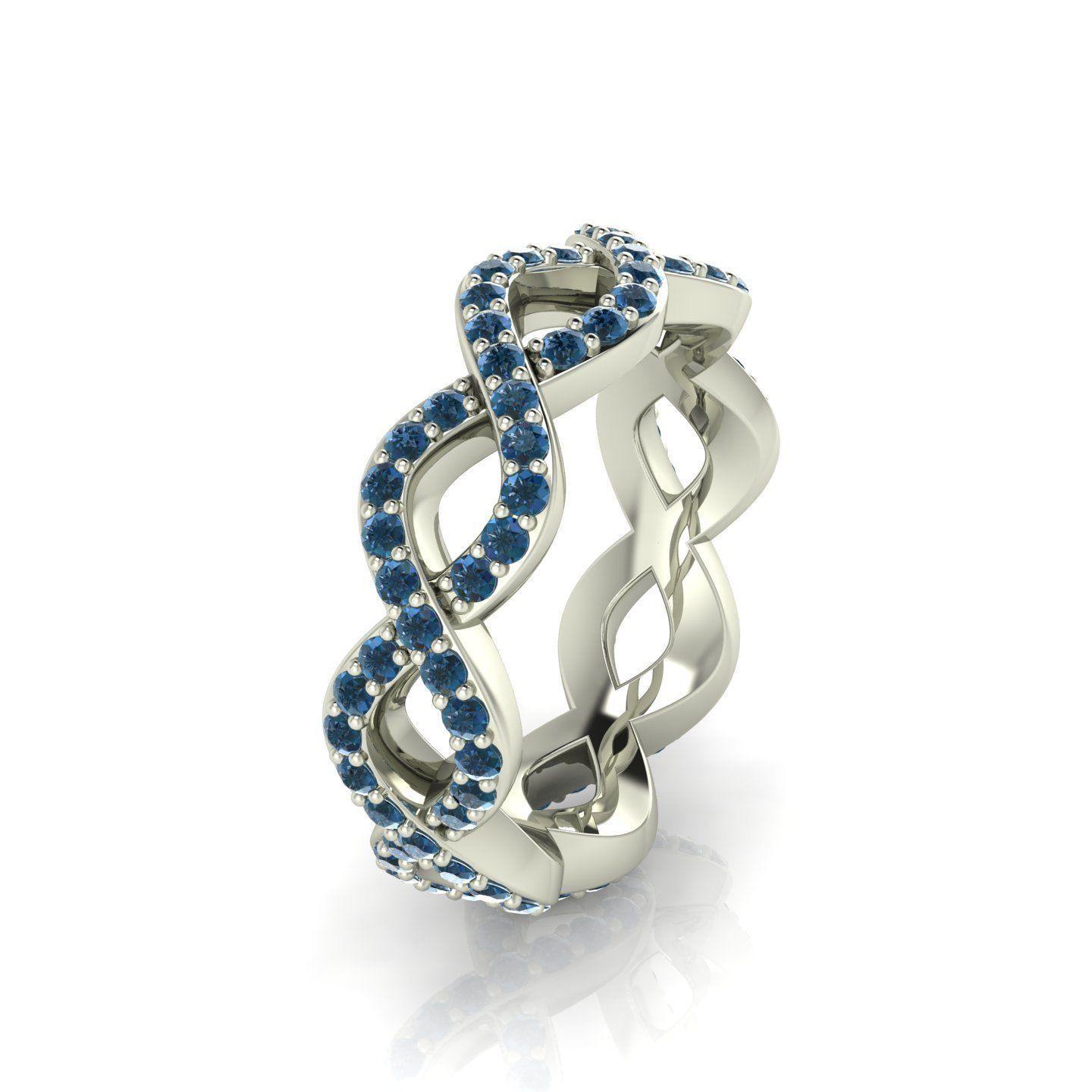 Weave Eternity Ring 3D print model_2
