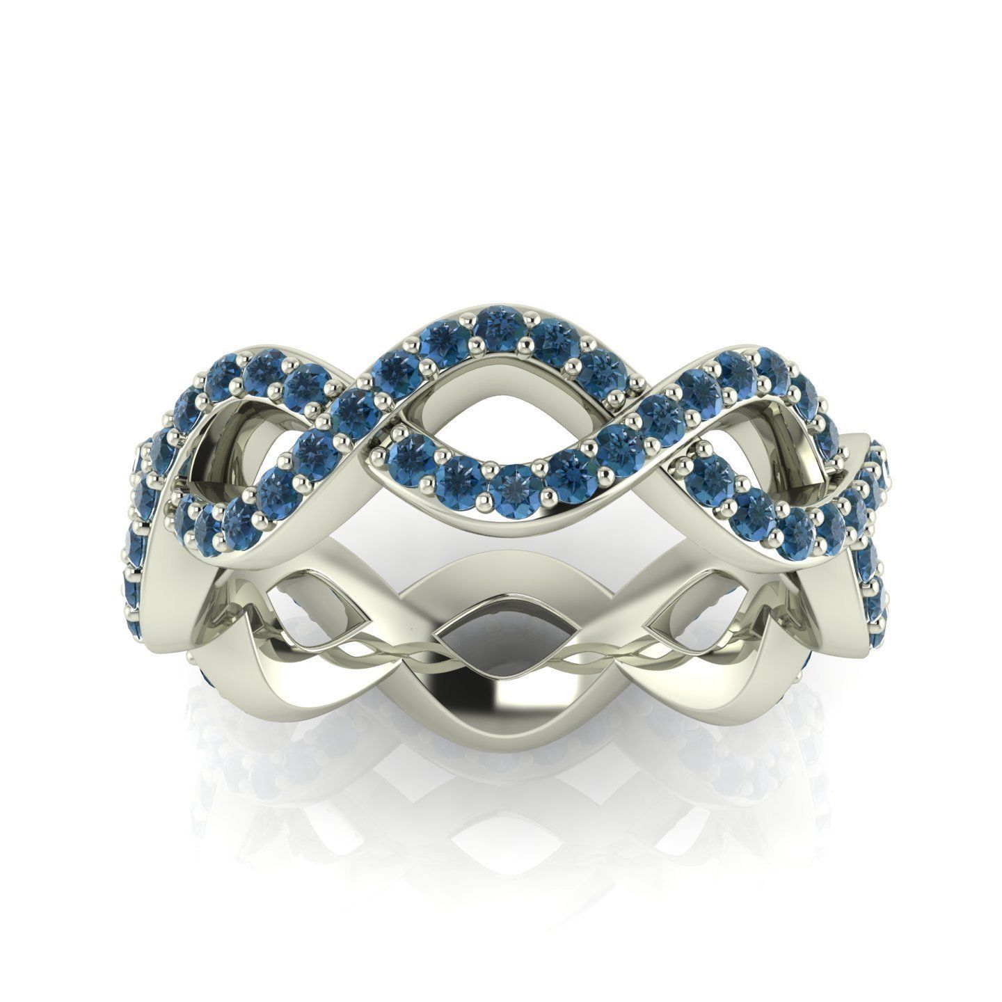 Weave Eternity Ring 3D print model_1