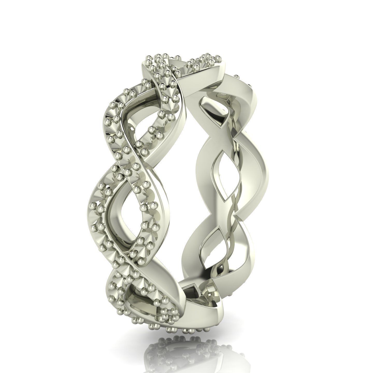 Weave Eternity Ring 3D print model_8