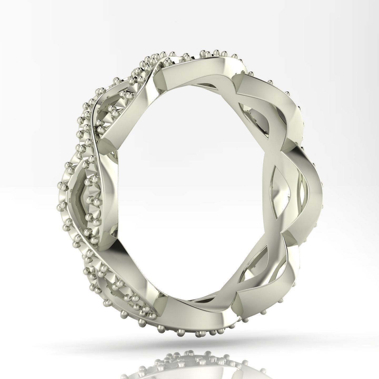 Weave Eternity Ring 3D print model_7