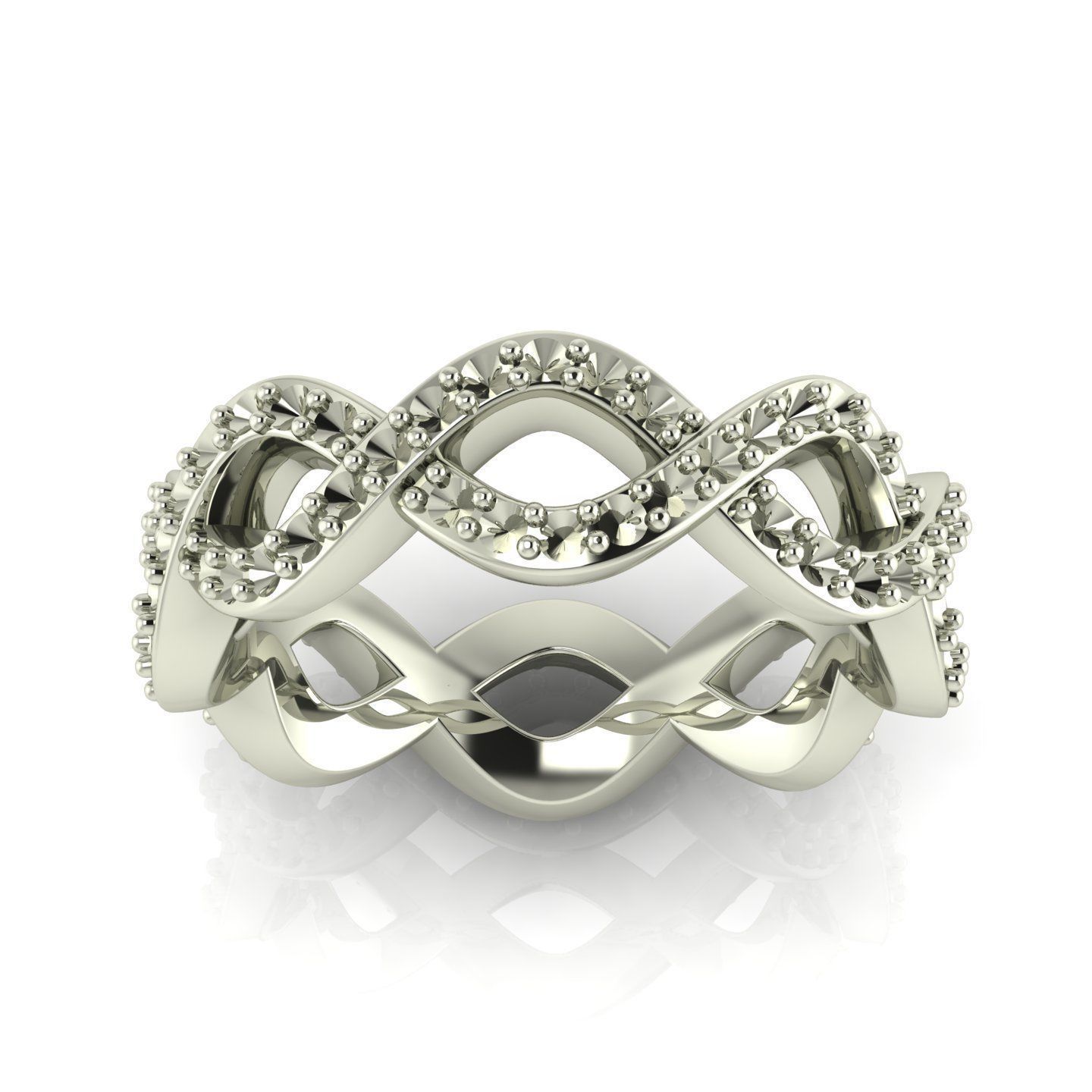 Weave Eternity Ring 3D print model_6