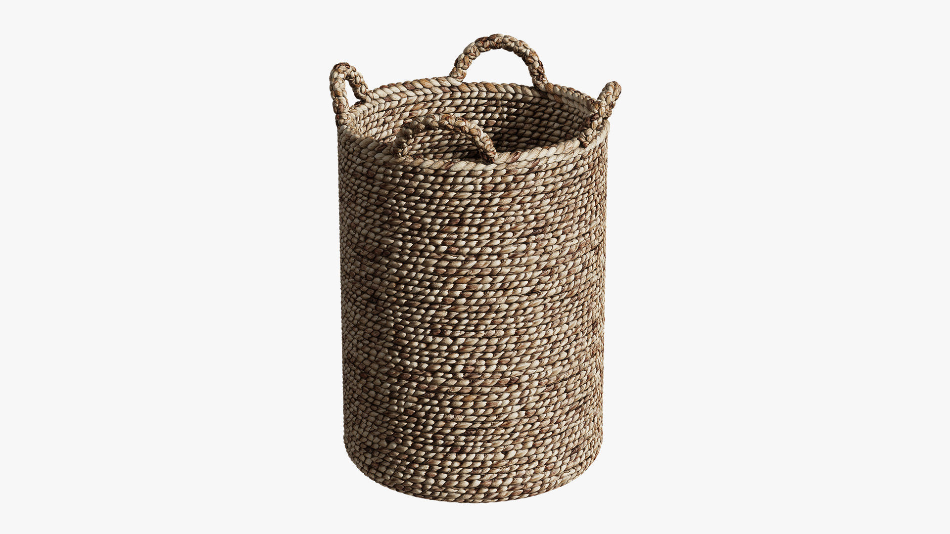 Round wicker basket Raga 3D model_1