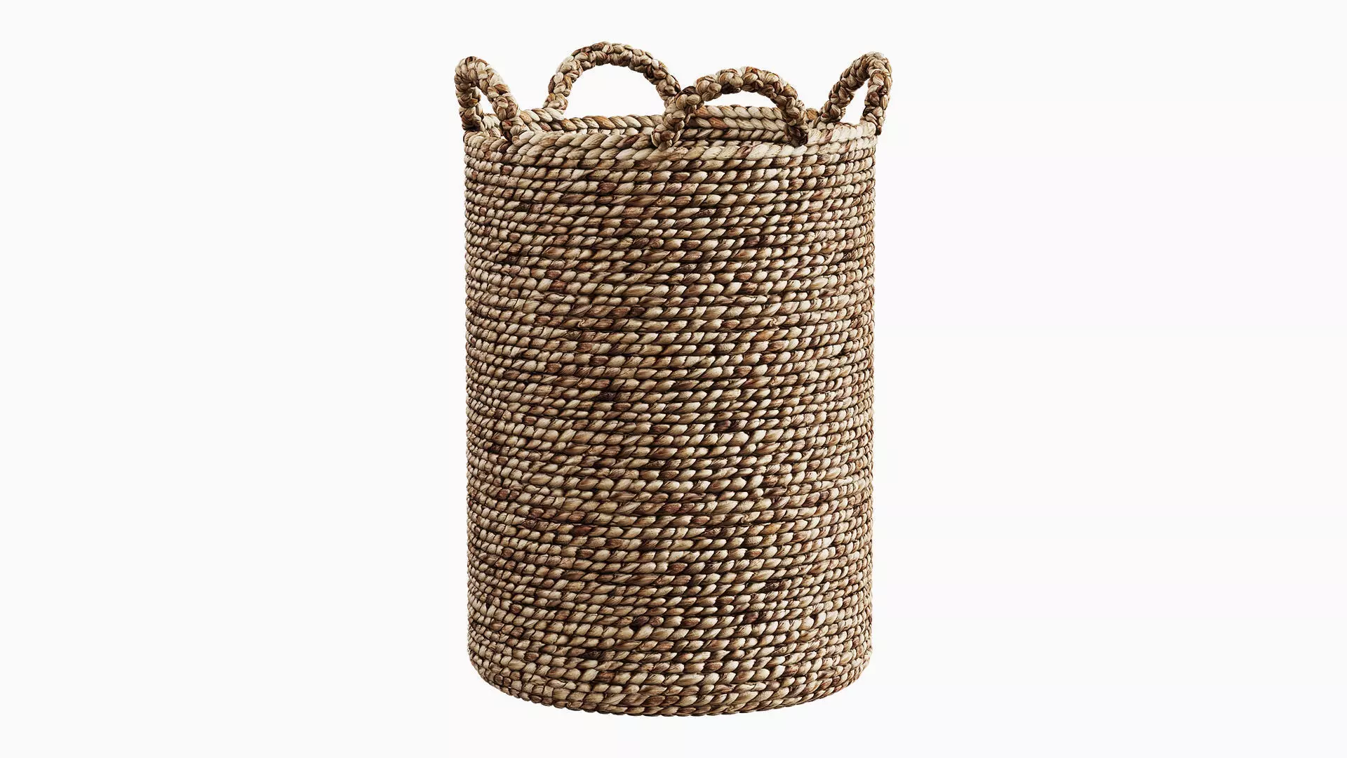 Round wicker basket Raga 3D model_0