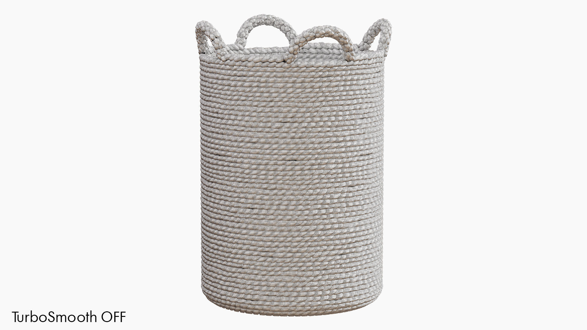 Round wicker basket Raga 3D model_6