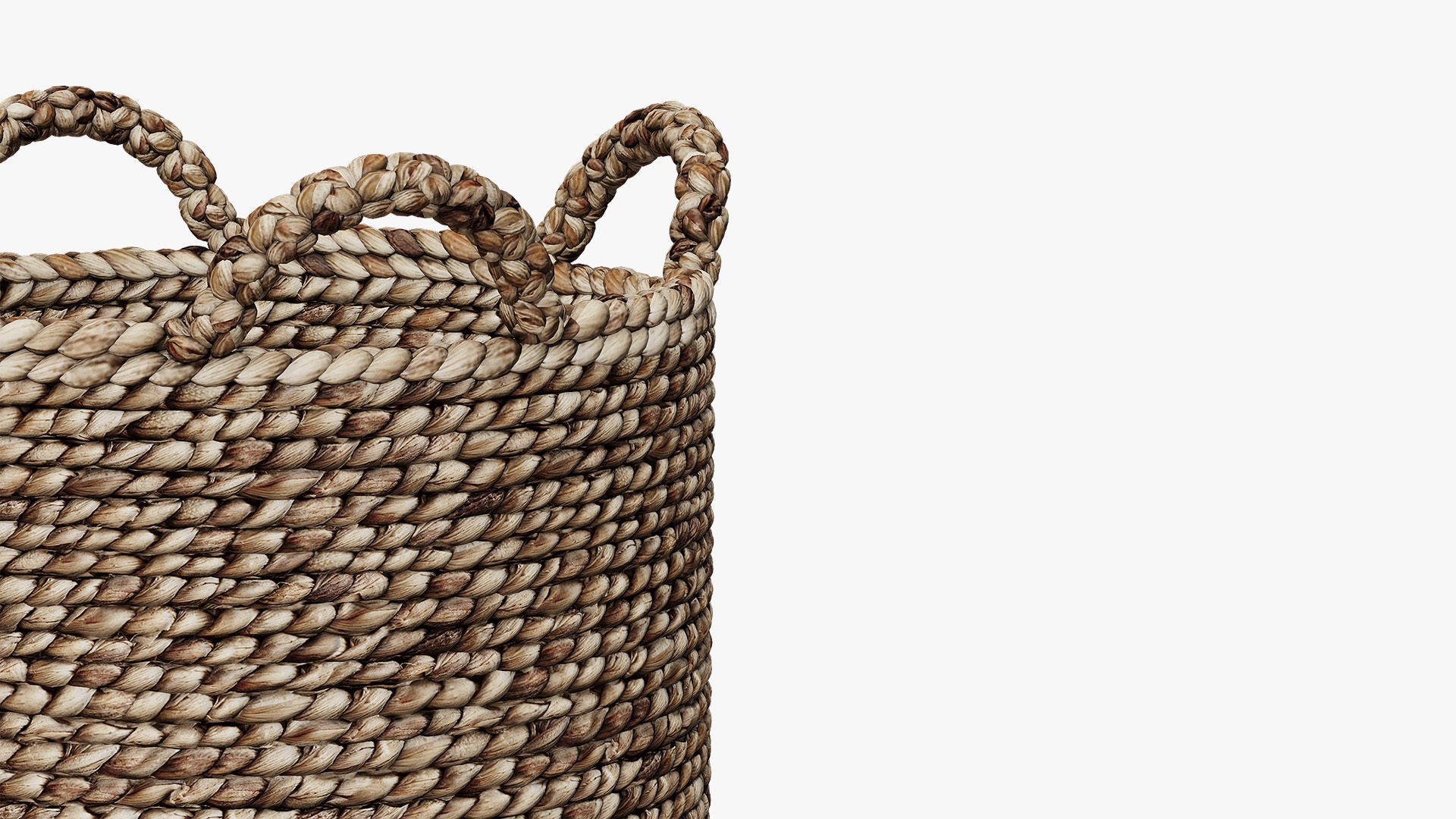 Round wicker basket Raga 3D model_3