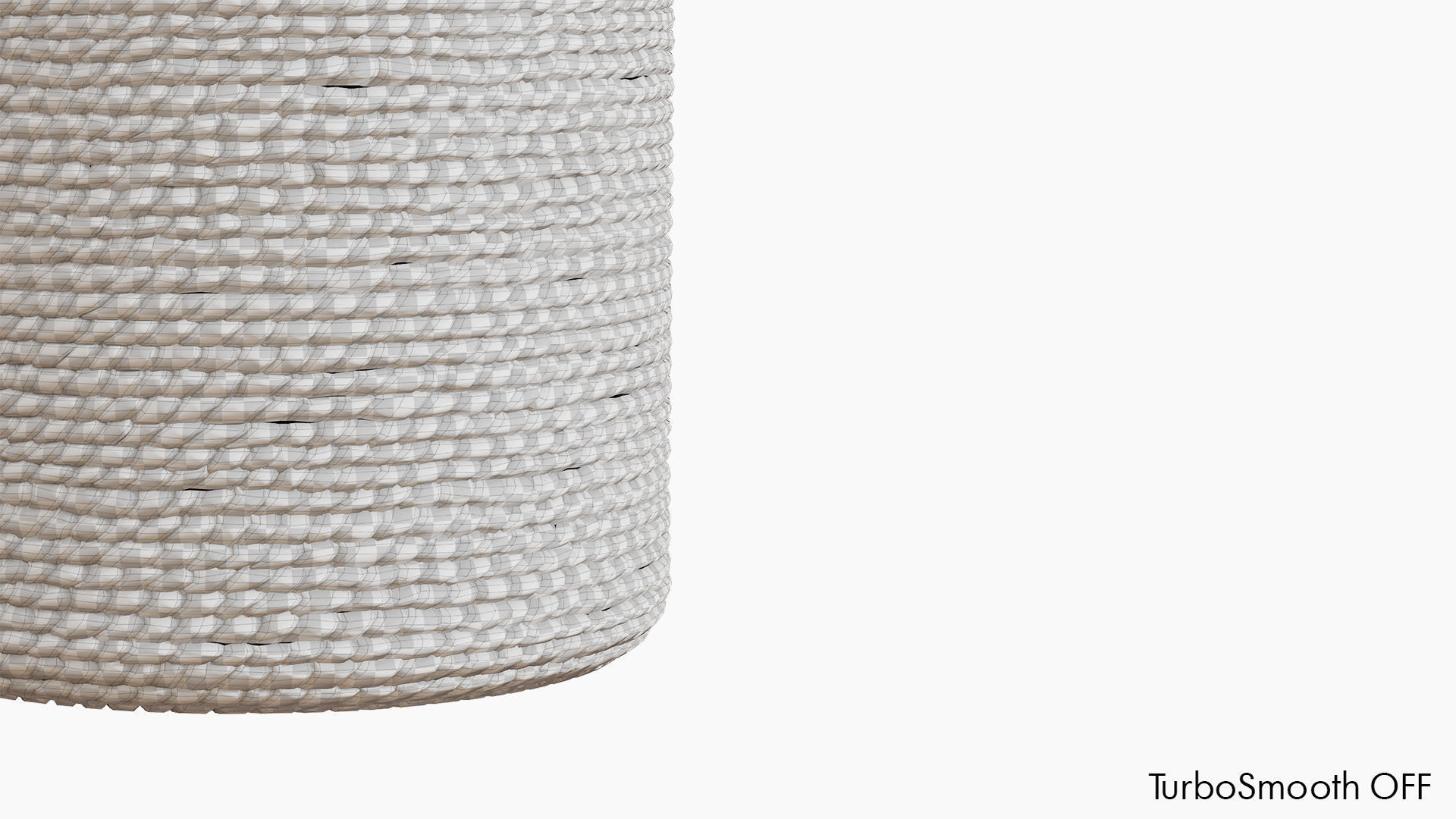 Round wicker basket Raga 3D model_8